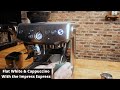 Sage breville barista express impress  making cappuccino  flat white