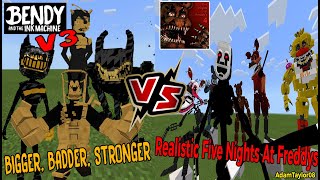 Bendy V3 VS Realistic Five Nights At Freddy's 4 [FNAF] Minecraft PE screenshot 5