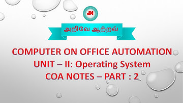 COA Notes Unit - II  (Operating System) Part 2