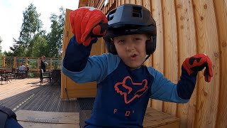 Wisła Bike Park Skolnity &amp; Szczyrk Mountain Resort na rowerach z 4 i 6 latkiem