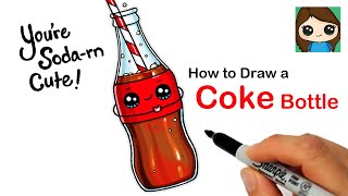 How to Draw a CocaCola Bottle ❤ Cute Pun Art #14