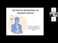 NUTRICIÓN PARENTERAL EN PACIENTE CRÍTICO