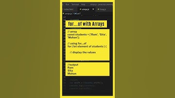 JavaScript  for...of Loop | EducateKaro.com #shorts