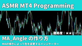 【ASMR MT4 Programming】移動平均線の角度によって色を変更するインジケーター