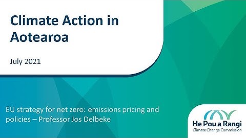 International speaker series: EU strategy for net zero: emissions pricing and policies - Jos Delbeke