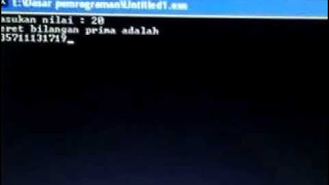 membuat program deret bilangan prima dalamC++