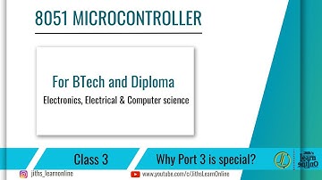 Microcontroller 8051| class 3 | BTech | BE | Diploma | ECE | EL