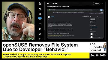 openSUSE Removes File System Due to Developer "Behavior"