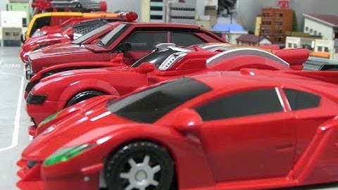 헬로카봇 또봇 레드컬러 자동차 장난감 변신  Hello Carbot Tobot Red Color Car Robot Toys Transformation
