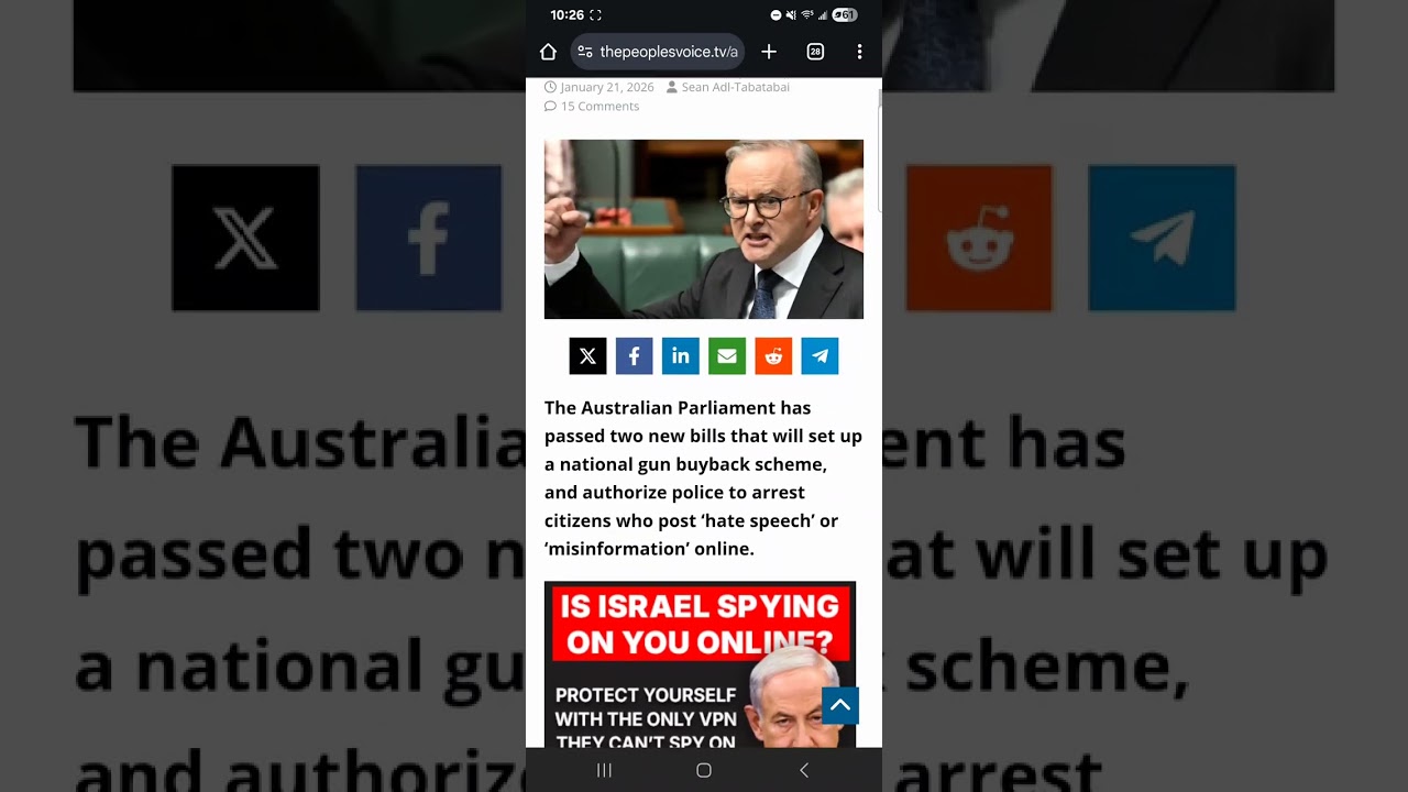 Australia Passes Bill Authorizing Police to Arrest Citizens Who Post ‘Misinformation’ Online