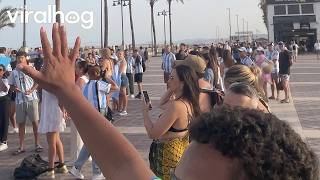Brazilian World Cup Fan Taunts Argentinian Fans in Spain || ViralHog