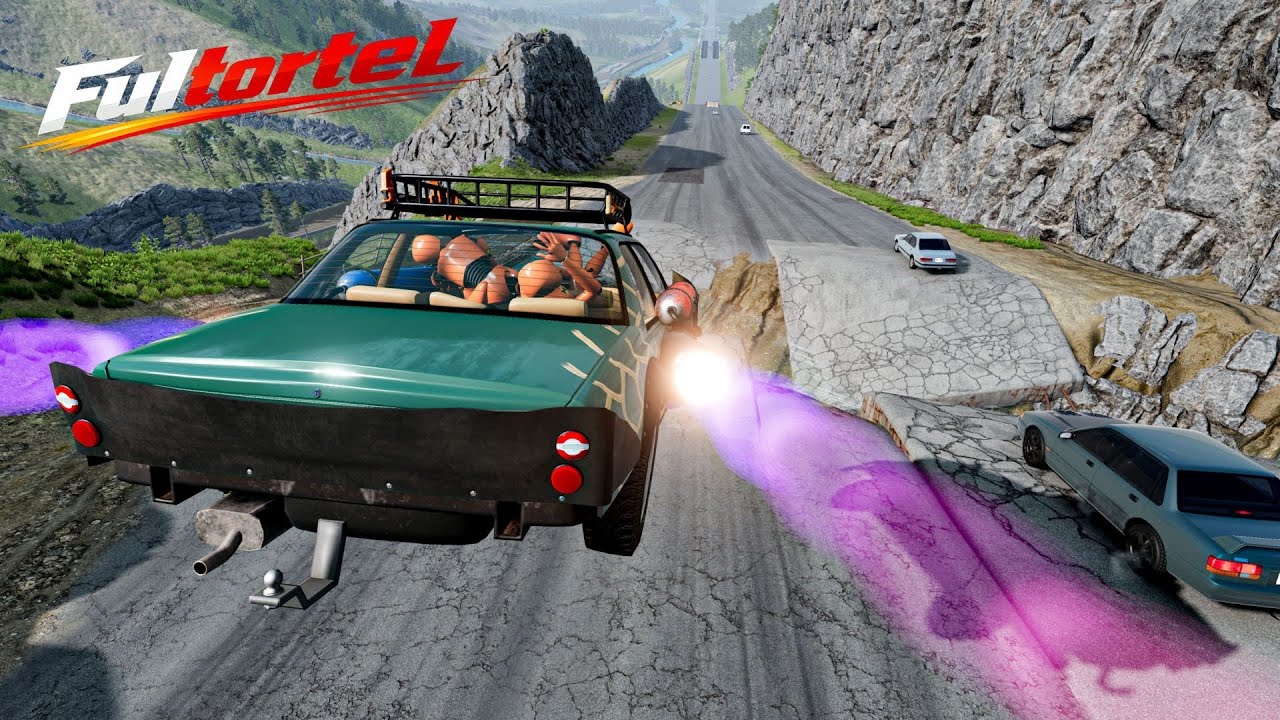 Full Throttle Downhill Mayhem | High Crash Full NOS #3 | BeamNG Simulation