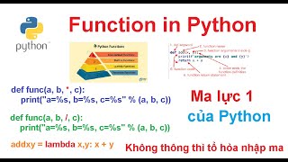 Python cơ bản: Ma lực 1 hàm số (function) trong python