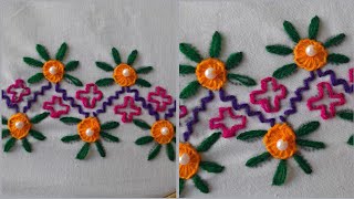 hand embroidery Darawadi and Polotako Work Design. #easycraft
