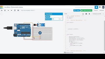 Servomotor + potenciómetro, circuito y programación para arduino UNO || Tutorial VISUALINO