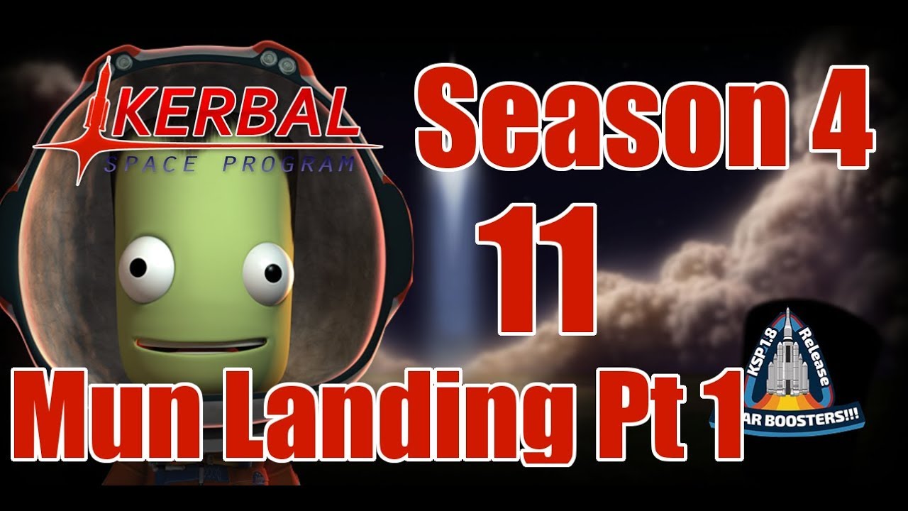 Mun Landing Part 1 [10] Kerbal Space Program Career 1.8 Modded - YouTube