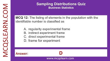 Sampling Distributions Quiz Question Answer | Class 9–12 | Distributions Notes PDF | Ch 8 Quiz | App
