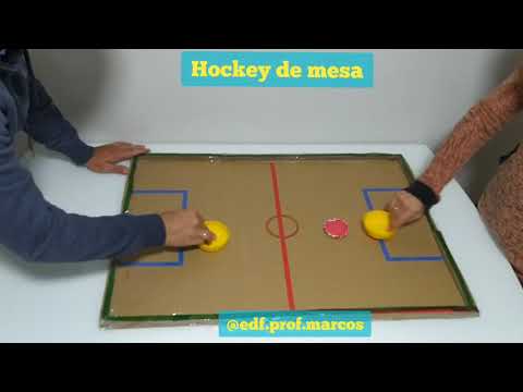 Hockey de mesa adaptado - Educação Física em casa 