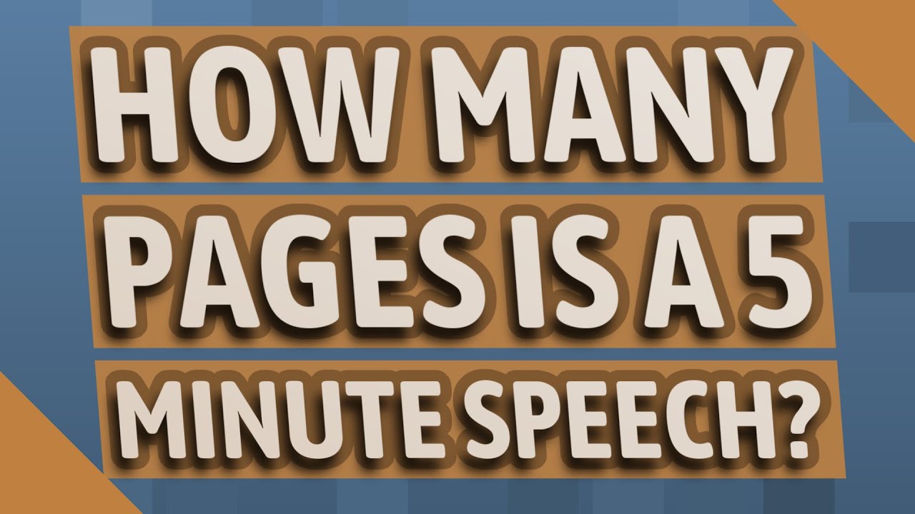 how many words should a 5 minute speech be