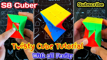 Twist Rubik’s Cube solution with all parity | #cube #twistycube #twistypuzzles #parity