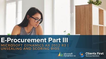 Microsoft Dynamics AX 2012 R3 E-Procurement Module Video Part III