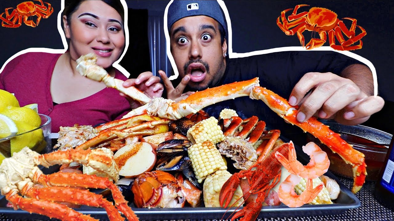 ⚠️🦀 Seafood Boil MUKBANG FT BLOVESLIFE SMACKALICIOUS SAUCE | King Crab, Snow Crab, Shrimp, Lobster