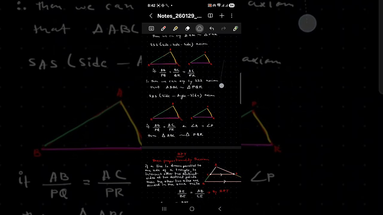 Similarity of Triangle 🔺️ in hurry | ICSE 2026| 