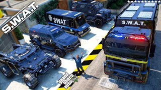 GTA 5  Stealing SWAT Heavy Vehicles with Franklin! (Real Life Cars #83)