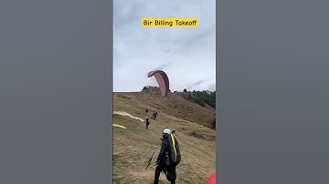 paragliding takeoff in bir billing #bir #adventure