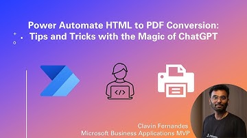 Power Automate HTML to PDF Conversion Tips with ChatGPT