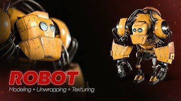 Robot / 3D model - Free Full Tutorial Process
