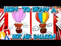 How To Draw A Hot Air Balloon With A Puppy  - #stayhome and draw #withme