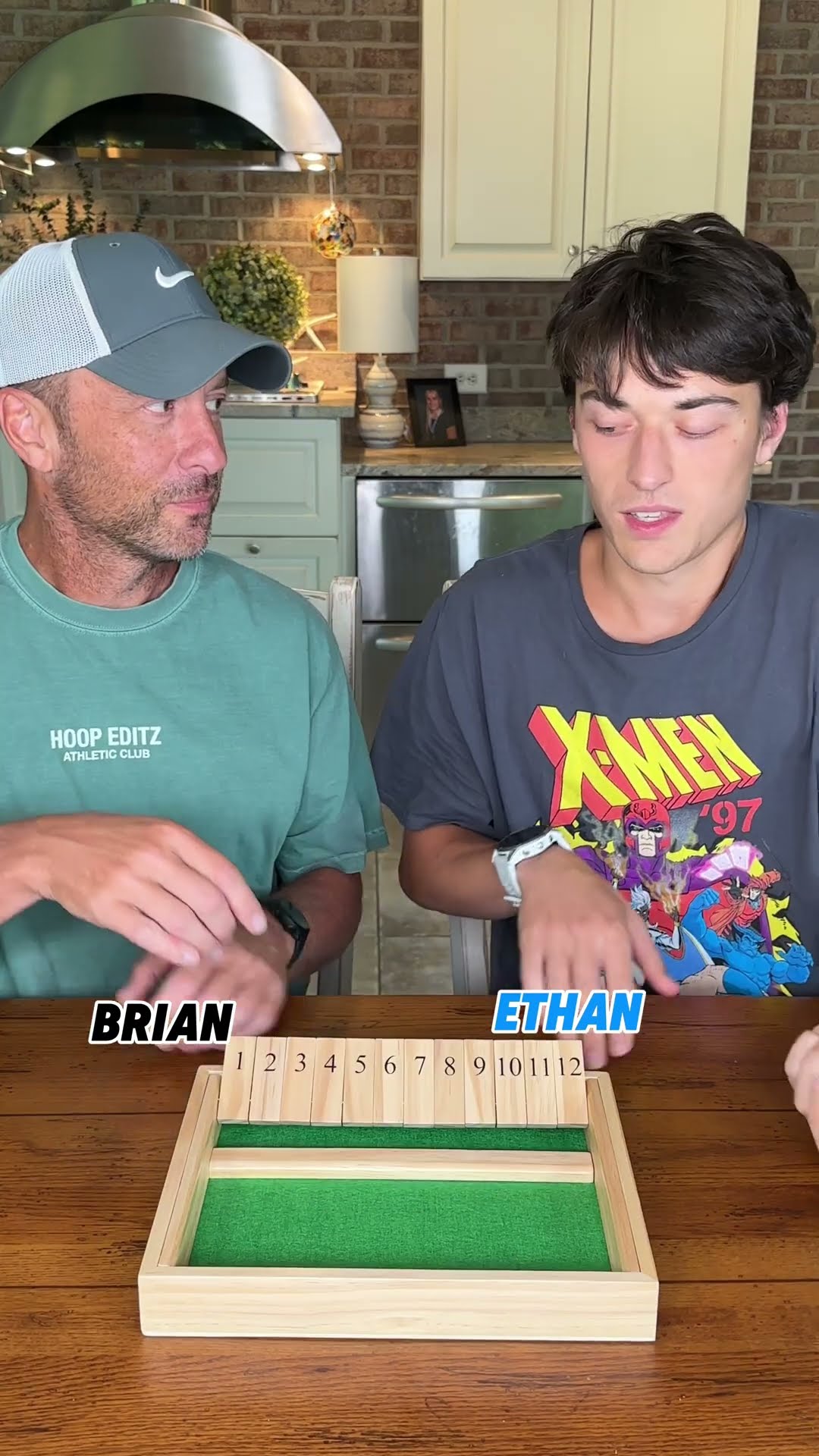 Dad vs. son shut the box challenge!! #familyfun #shutthebox #games