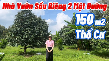 BĐS ĐỒNG NAI, Chủ Gửi Bán Nhà Vườn Sầu Riêng Đẹp Có Sẵn Thổ Cư, 2 Mặt Tiền Đường, Dân Cư Hiện Hữu