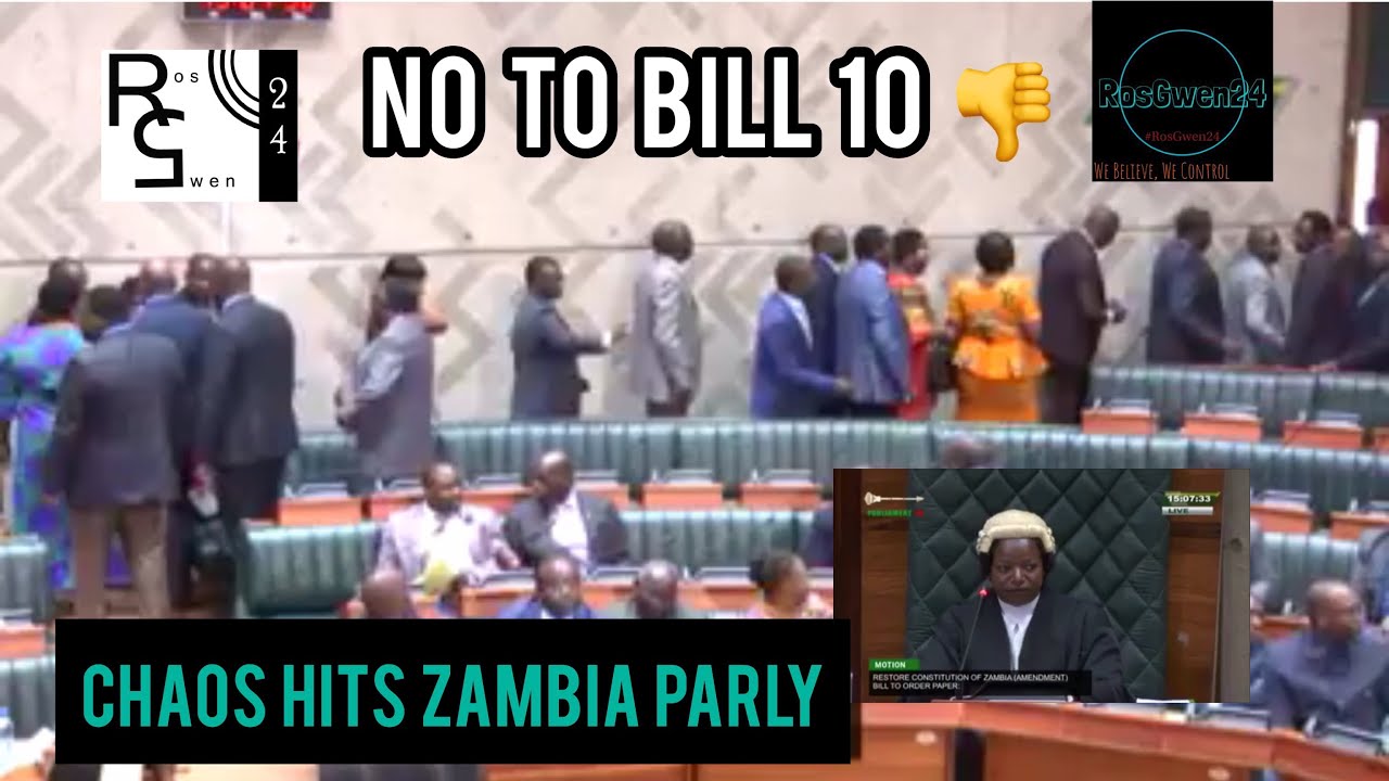UPND MPs leaving parliament in protest over Bill 10 (Zambia Parliament 2019)
