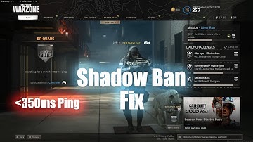 HOW To Fix SHADOW BAN in COD WARZONE MODERN WARFARE (Stuck at searching for a match w/ 350ms ping)