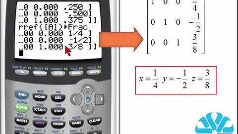 TI 83 84 Series  Matrix Row Reduced Echelon Form