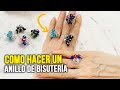 DIY Bisutería: Anillo con alambre y cristales.