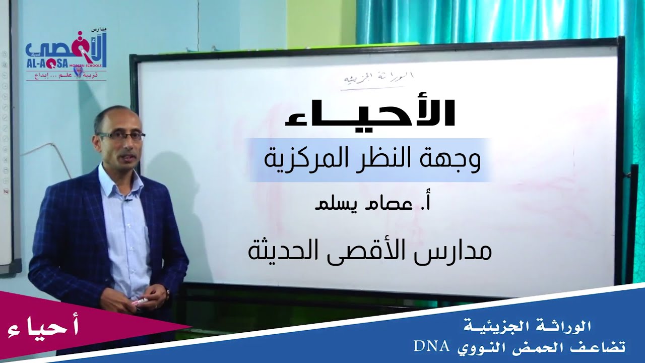 وجهة النظر المركزية - الاحياء - أ. عصام يسلم - الصف الثالث الثانوي - مدارس الاقصى الحديثة