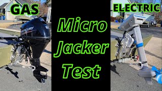 Atlas Micro Jacker PERFORMANCE TEST {Mercury 9.9 & ePropulsion Navy 6.0 Outboard Motors}