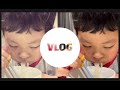 [오키나와브이로그:沖縄vlog]中味汁ソーメン/bibigo餃子/食べるブイログ/お家ご飯/簡単夕飯/モツ好き