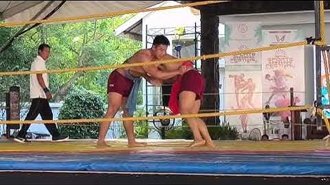Naga wrestling at Niathu sports festival 2025.