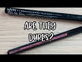 Are They Dupes? | Maybelline Hyper Easy Liner vs. NYX Epic Ink Liner