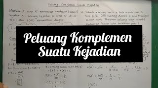 Peluang Komplemen Suatu Kejadian