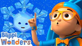 blippi wonders snowflake winter holiday special blippi animated series cartoons for kids
