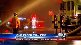 Streets near paper plant shut down after fire
