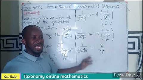 How to determine the number of terms of a geometric sequence ( GP)