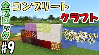 【マインクラフト】#9 全ブロックコンプリートクラフト　～ネザー＆ジエンドコンプ～【鬼畜企画】