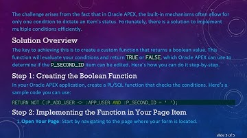 How to Make an Oracle APEX Page Item Read-Only Based on Multiple Conditions
