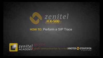 How to start a SIP trace ICX500
